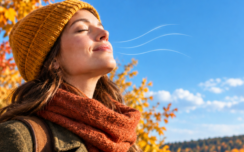 Bild-Frau-Atmet-Herbst
